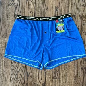 Hanes Blue Boxers with Sporty Contrast Waistband 2XL